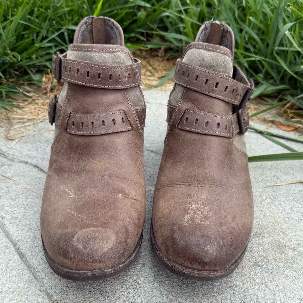 Ugg Patsy Cut Brown Leather Ankle Booties Size 11… - image 2